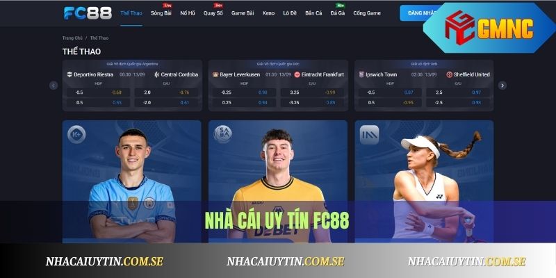 FC88 - Cược Thể Thao, Game Bài, Lô Đề Trên Một Nền Tảng 1 FC88