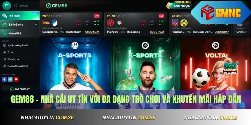 Gem88 - Nhà Cái Game Bài Uy Tín, Code Khủng Mỗi Tuần 2  Gem88 – Nhà cái uy tín với đa dạng trò chơi và khuyến mãi hấp dẫn