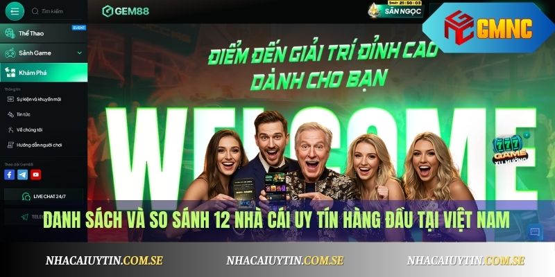 Nhà Cái Uy Tín 3 Danh sách và so sánh 12 nhà cái uy tín hàng đầu tại Việt Nam